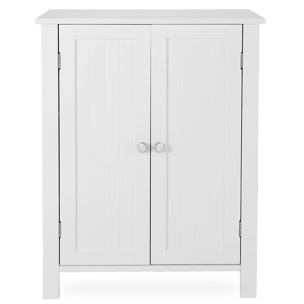 Homgarden 2 - Door Bathroom Floor Storage Cabinet Side Cupboard W/ Adjustable Shelves, 11.8'' W, White