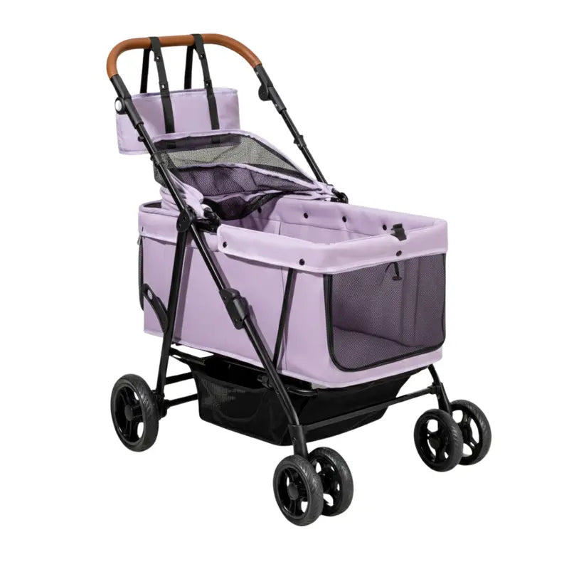 Spacious Ventilated Dog Stroller for Medium to Large Breeds