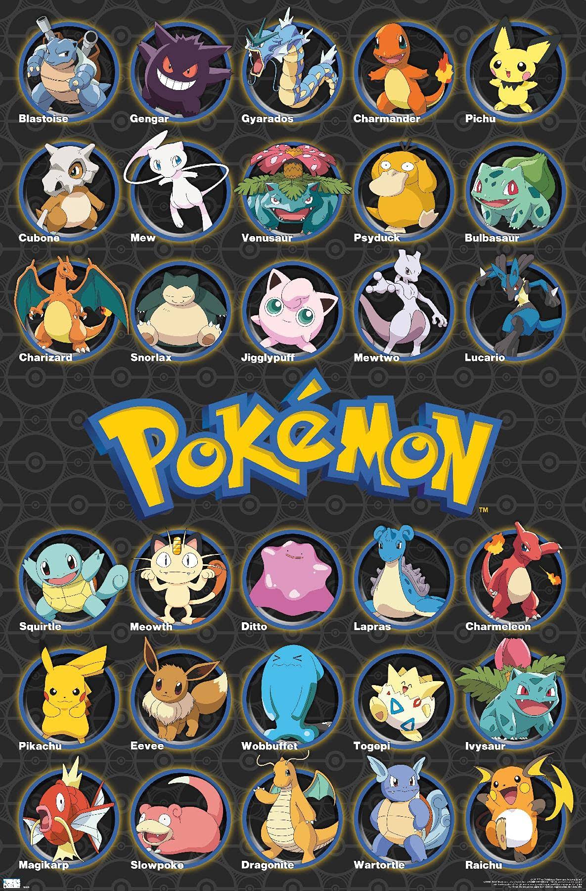 Pokmon - All Time Favorites Poster, Size: 14.725 inch x 22.375 inch
