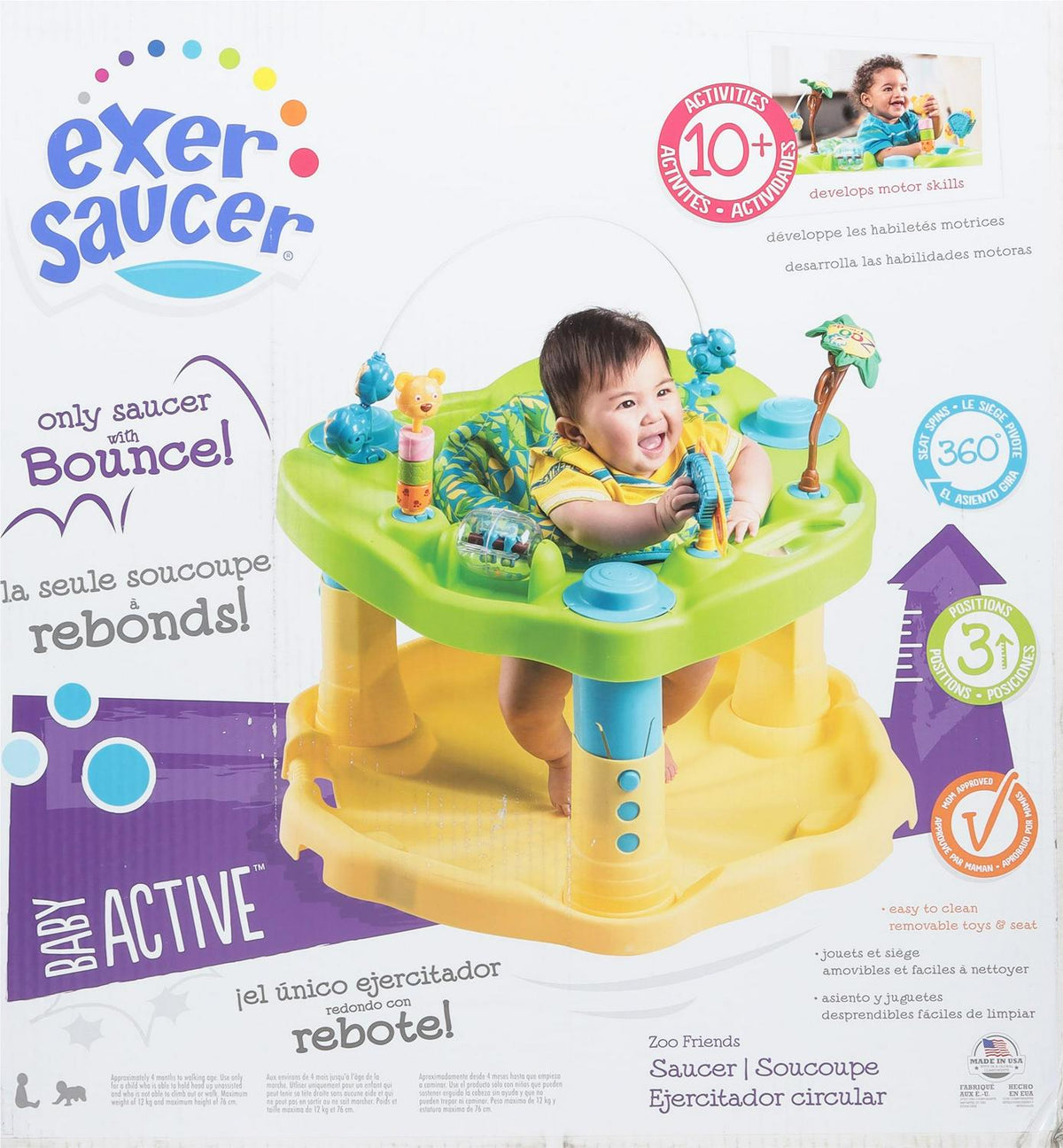 Exersaucer Zoo Friends Bouncing Activity Saucer