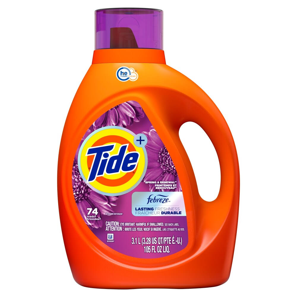 Tide with Febreze Spring & Renewal Liquid Laundry Detergent 105 fl oz
