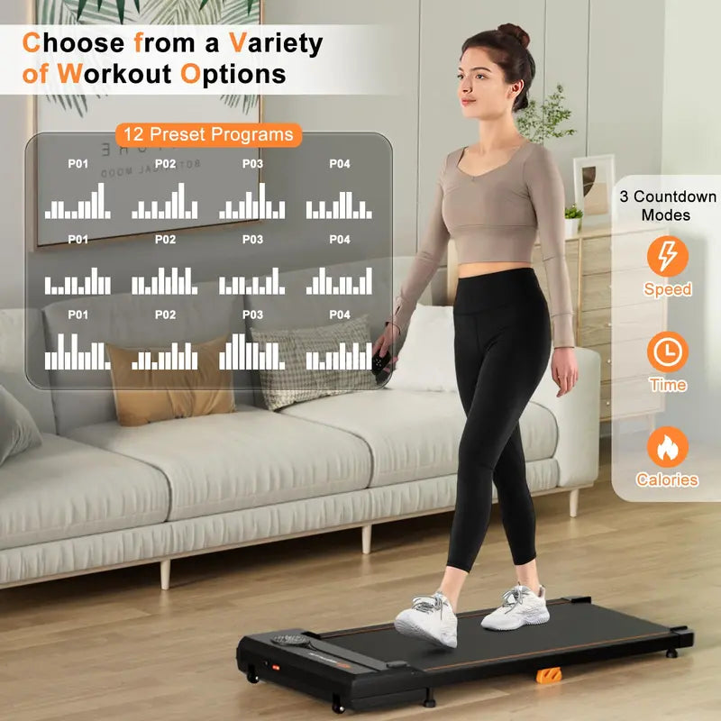 Under-Desk Walking Pad â€?Quiet Treadmill with 340-LB Capacity, Remote & LED Display