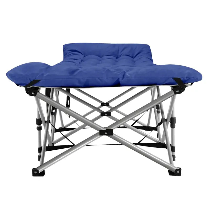 Wide 28â€?Folding Camping Cot with High-Density Mattress â€?600 lb Weight Limit
