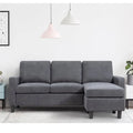 Walsunny Convertible Sectional Sofa Couch, L-Shaped Couch with Modern Linen Fabric