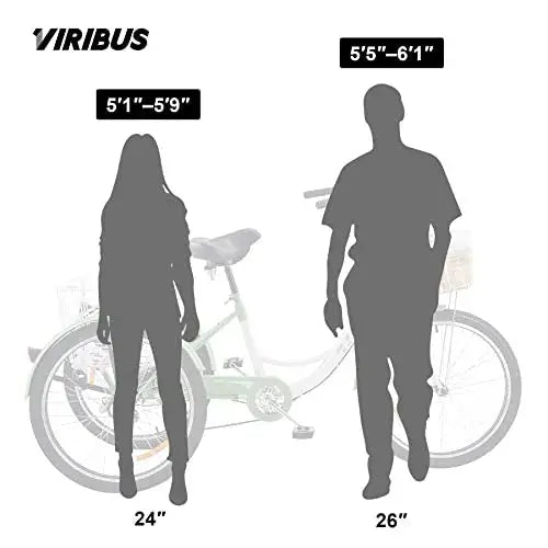 Viribus 7-Speed Adult Tricycle â€?24â€?Three-Wheeled Cruiser with Front Basket, Rear Rack, and Comfort Frame