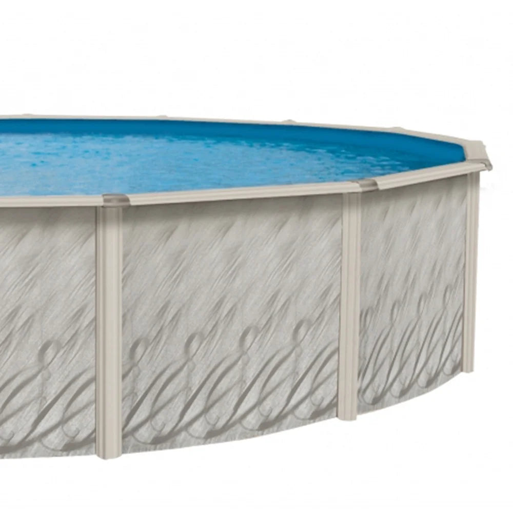 Lake Effect Pools Meadows Reprieve 12' x 24' x 52" Oval Resin Protected Steel Above Ground Swimming Pool