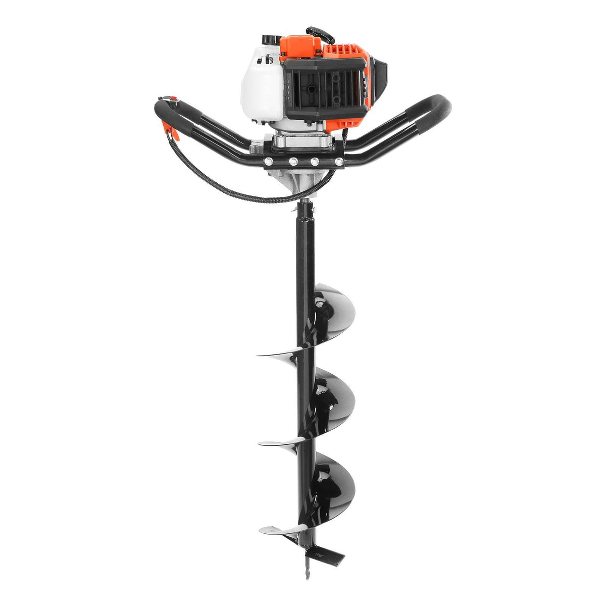 VEVOR Post Hole Digger 43cc 1250W Auger Post Hole Digger GAS Powered Earth Digger with 8" Earth Auger Drill Bit 30 inch Long Alloy Steel Auger for