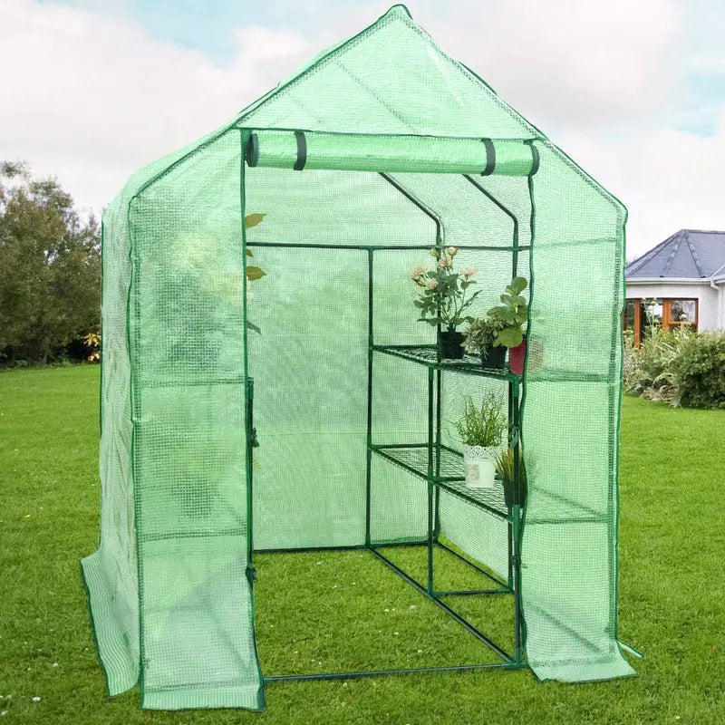 Walk-In Indoor/Outdoor Greenhouse Tent â€?4.8'×4.8'×6.4â€?Plant Growing Enclosure