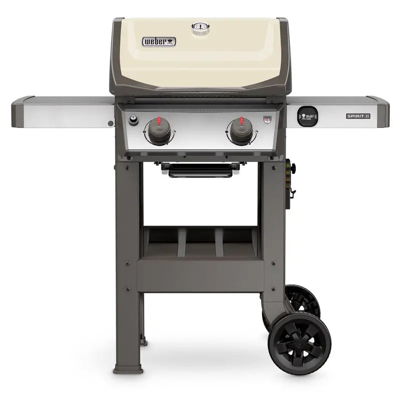 Weber Spirit II E-210 Propane Grill â€?Ivory Finish, 450 sq in Cooking Area, GS4 Grilling System, Stainless Burners, Enamel-Coated Grates