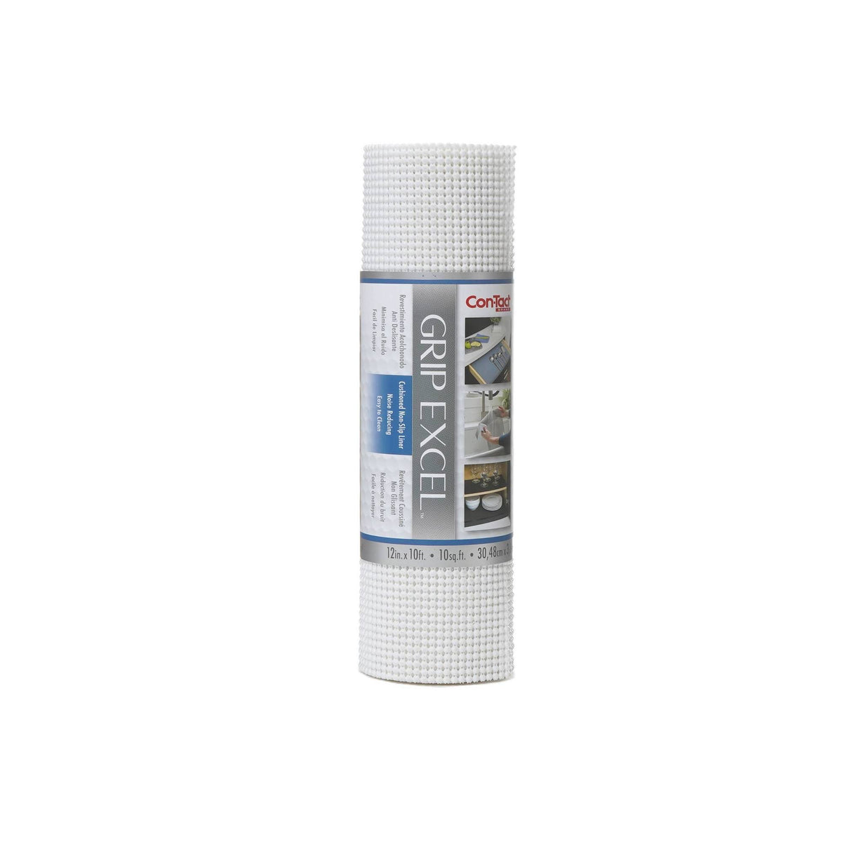 Con-Tact Grip Excel, Liner, White, 12" x 10'
