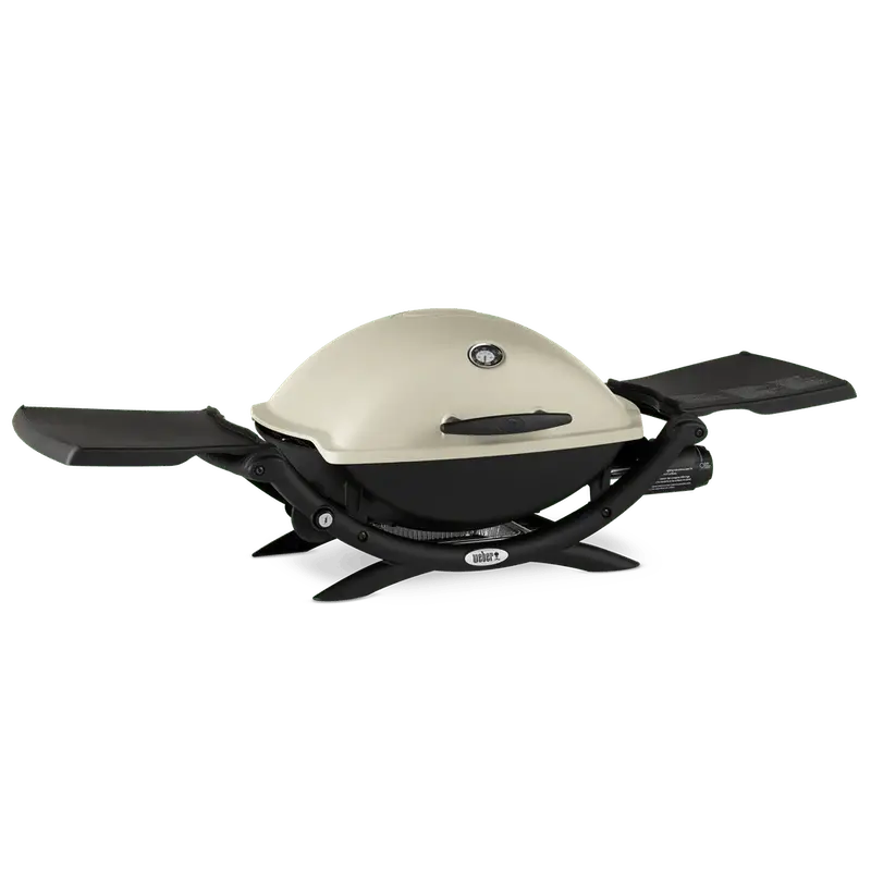 Weber Q 2200 Portable Gas Grill â€?Stainless Steel Burner, Cast-Iron Grates, and Foldable Side Tables