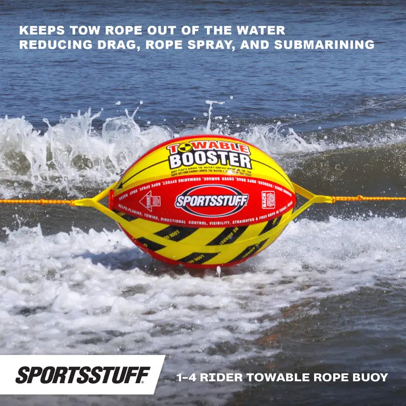 Sportsstuff Booster Ball Towable Tube Rope Performance Enhancer with 60-ft 4100-lb Strength Rope