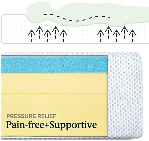 ZINUS 12â€?Green Tea Cooling Gel Memory Foam Mattress, King, Medium Firm, Fiberglass-Free, Certified Safe, Mattress in a Box