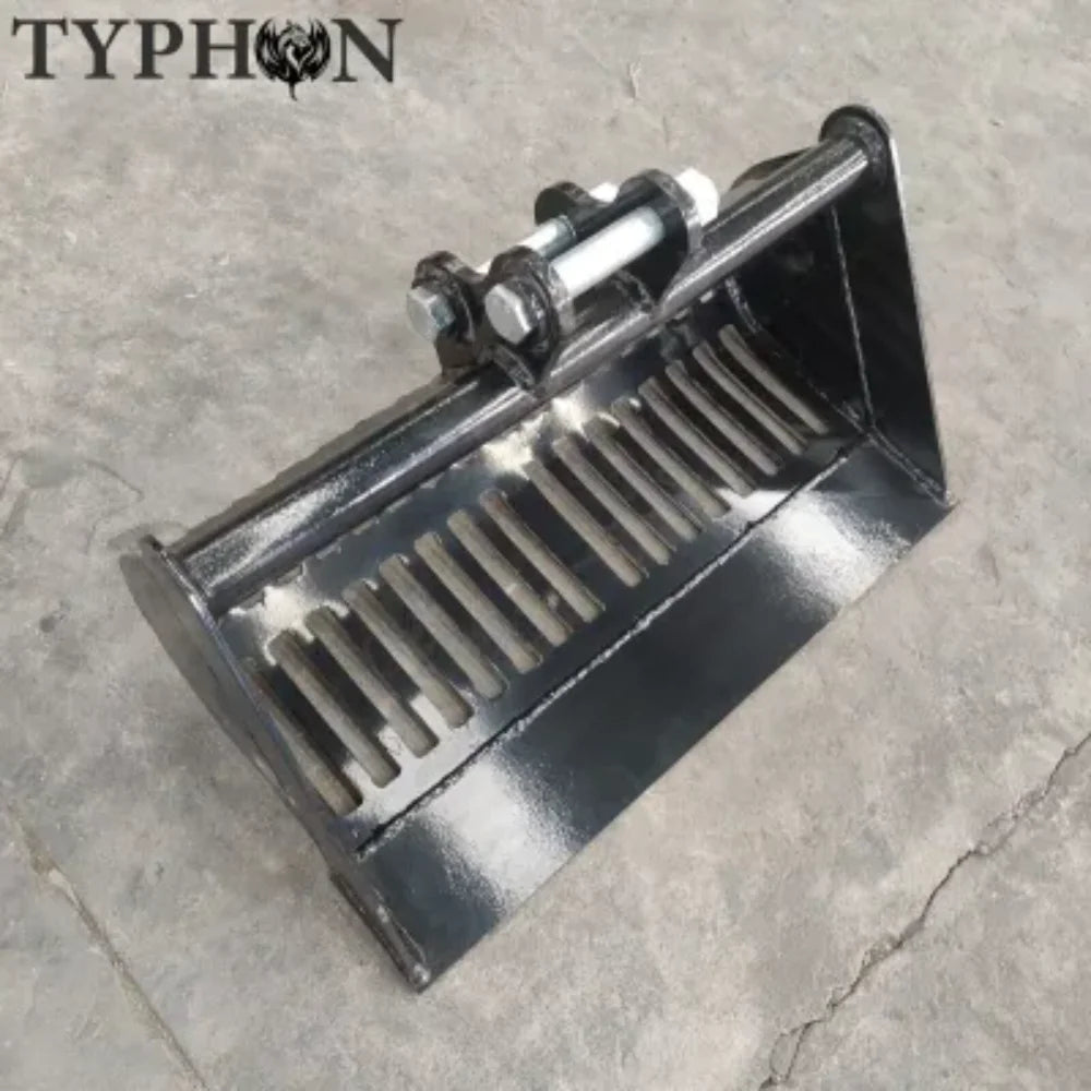 TYPHON 10 - in - 1 Mini Excavator Attachment Bundle - Quick Coupler, Buckets, Rake, Ripper, Auger, Grapple, Tilt Bucket & Hydraulic Hammer - Fits 0.6 - 2 Ton Excavators, Heavy - Duty Tools Kit