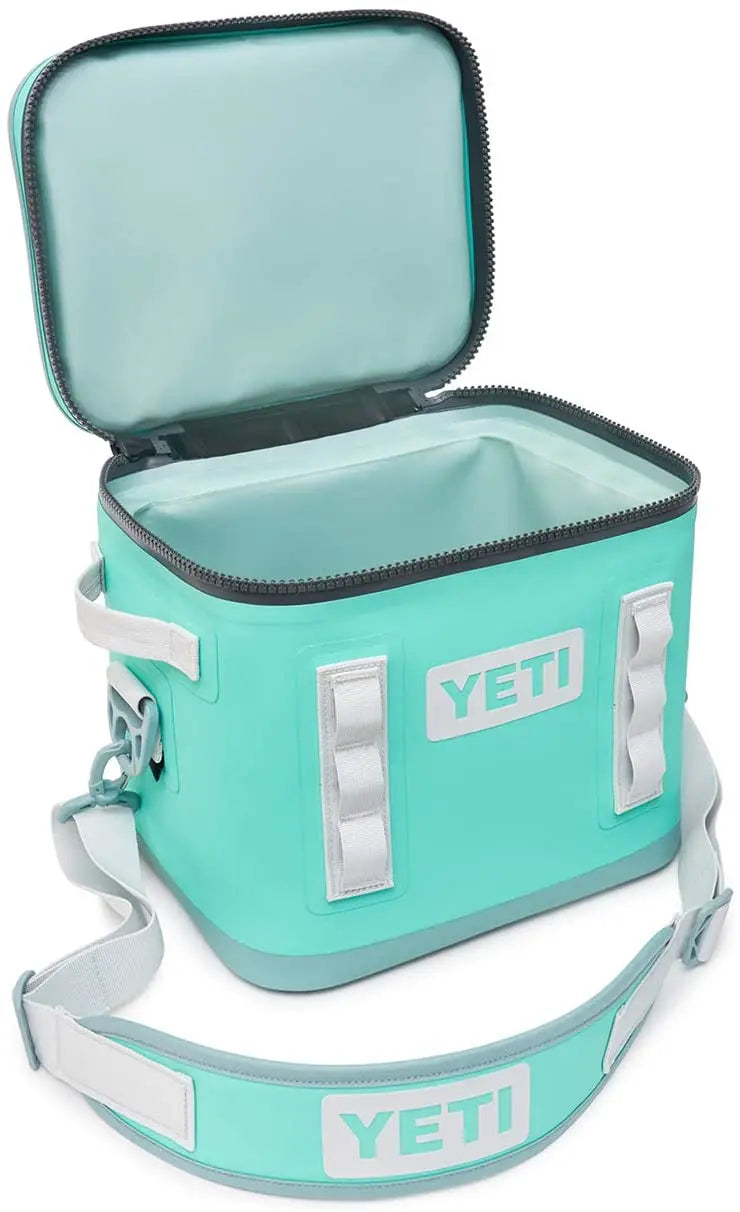 YETI Hopper Flip 12 Soft Cooler, Leakproof, ColdCell Insulation, Aquifer Blue, Portable Outdoor Use