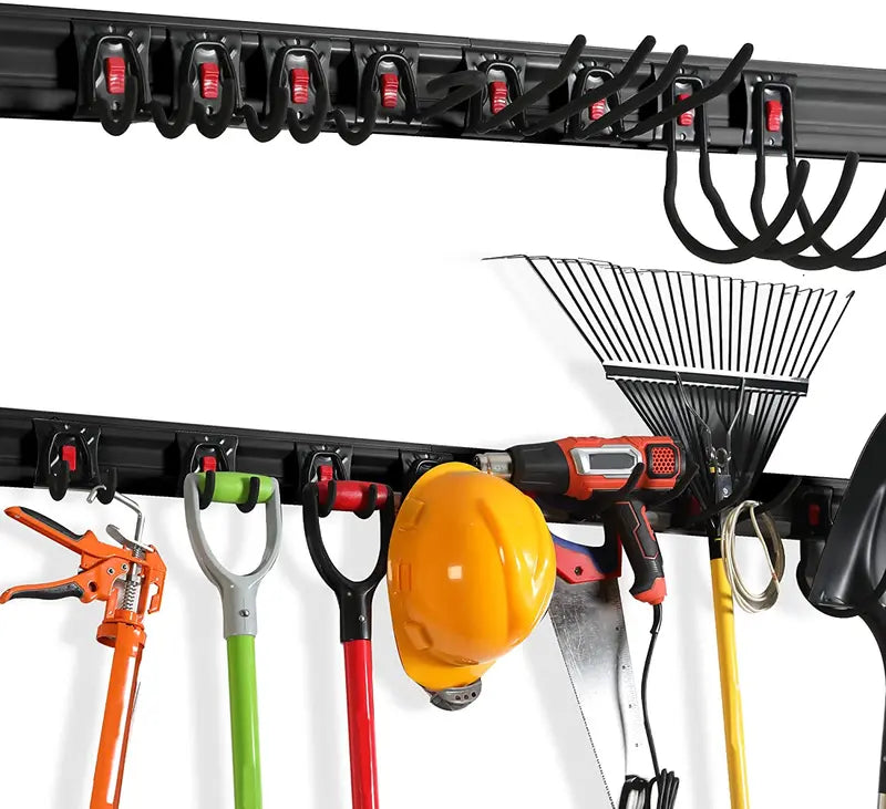 WORKPRO Heavy-Duty 64â€?Wall-Mount Garage & Garden Tool Organizer Rack