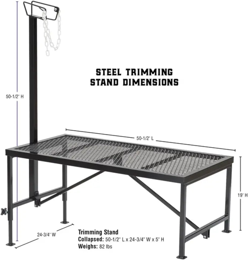 Weaver Leather Livestock Steel Trim Stand, Adjustable & Durable, Black, for Sheep & Goats