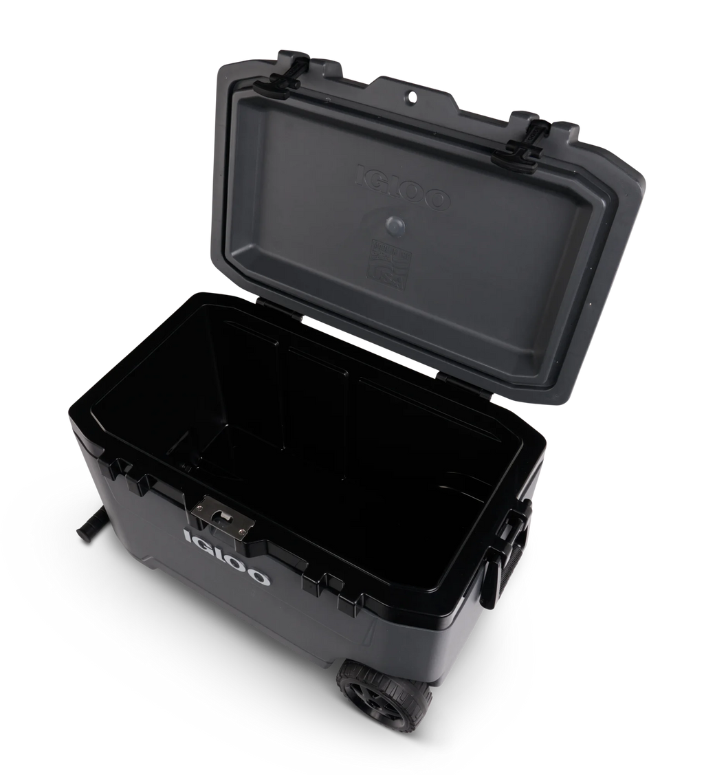 Igloo 72 QT Overland Ice Chest Cooler with Wheels, Gray