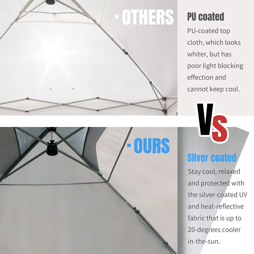 Crown Shades 10x10 Pop up Outside Canopy with Wheeled Carry Bag