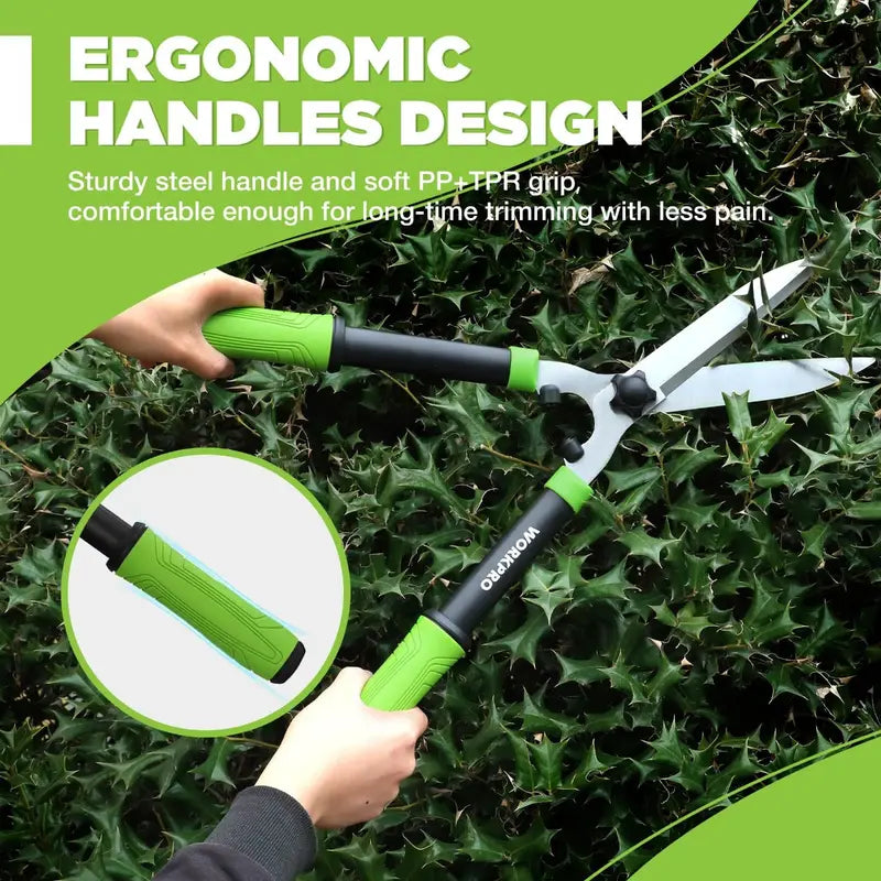WORKPRO 23-Inch Manual Hedge Shears â€?Professional-Grade Trimming Tool