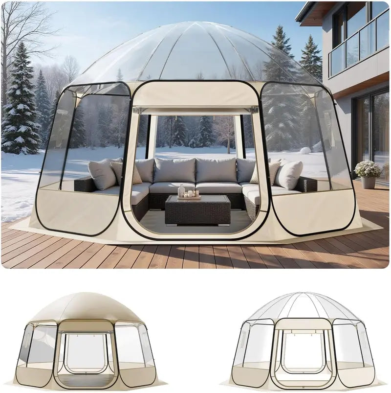 VEVOR Clear Bubble Pop-Up Tent for Outdoor Activities â€?Eight Size Options for 1 to 6 People