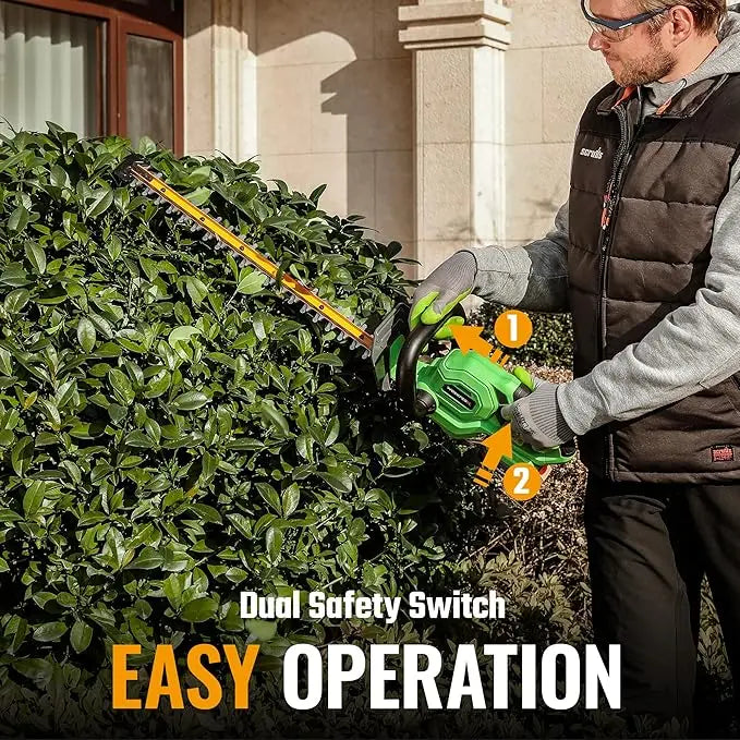 WORKPROX 20V 22-Inch Dual-Action Hedge Trimmer â€?3/4-Inch Cutting Capacity for Clean Branch Removal
