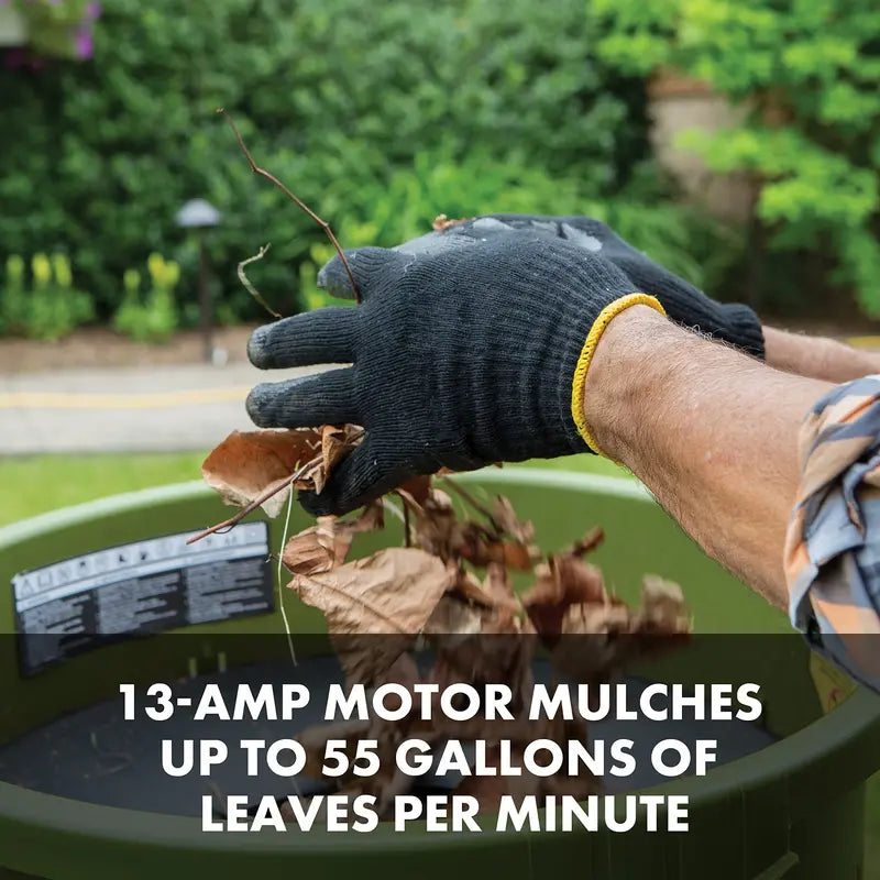 Sun Joe Electric Leaf Mulcher with 13-Amp Motor and 16:1 Shredding Ratio