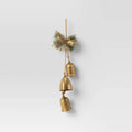 Wondershop Metal Christmas Bells with Faux Greenery 18" Gold Door Decor | Target