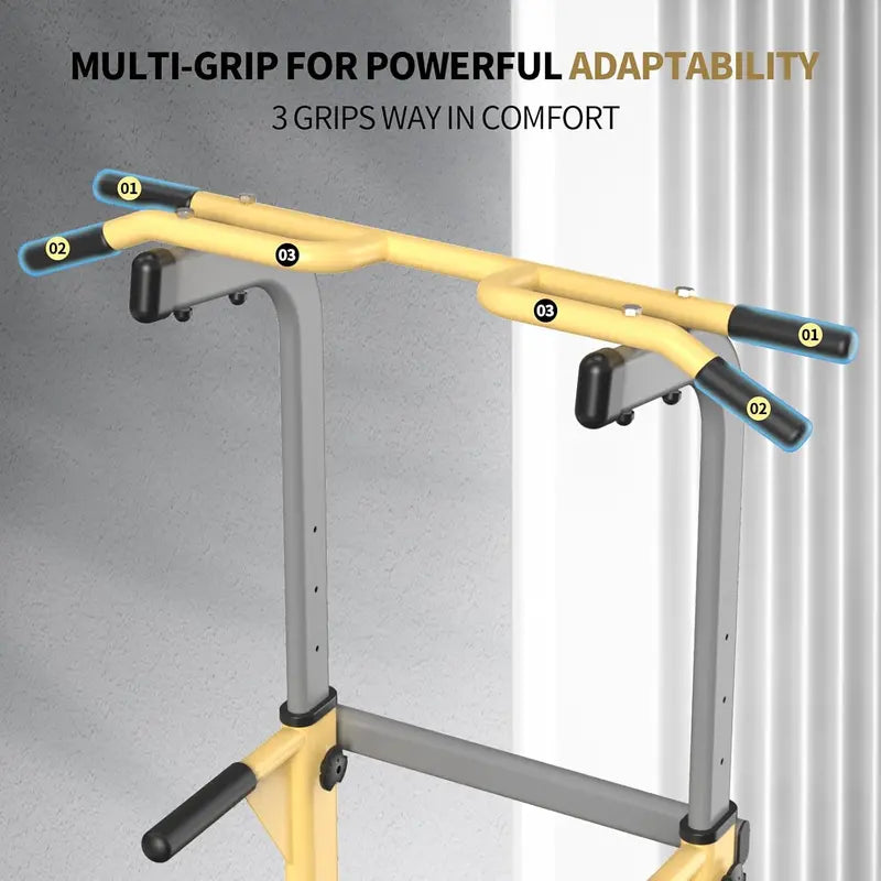 ZHICHI Pull-Up and Dip Station â€?Freestanding Multi-Grip Fitness Tower for Home Workouts