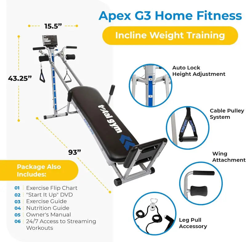 Total Gym APEX â€?Space-Saving Full-Body Home Workout System