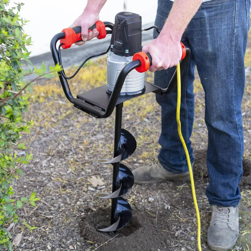 XtremepowerUS 1500W Post Hole Digger â€?6â€?Auger Bit, Anti-Vibration Grip & Safety Lock