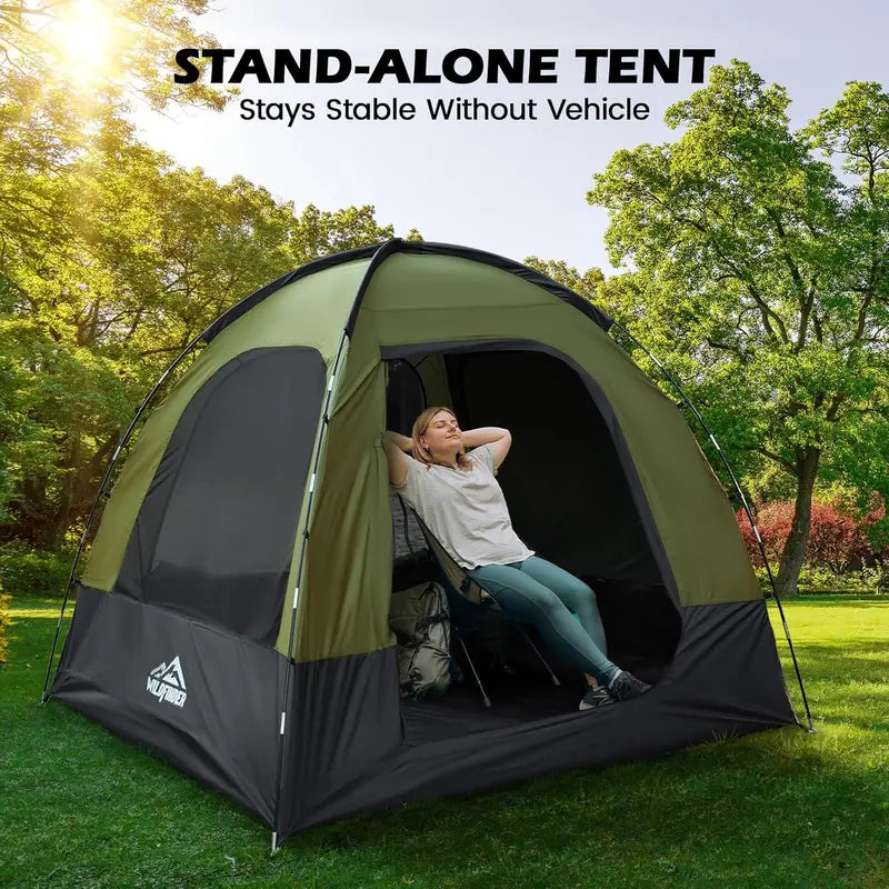 Waterproof SUV Car Tent â€?PU3000mm Double-Layer Design, Tailgate-Compatible, Includes Storage Bag & Rainfly