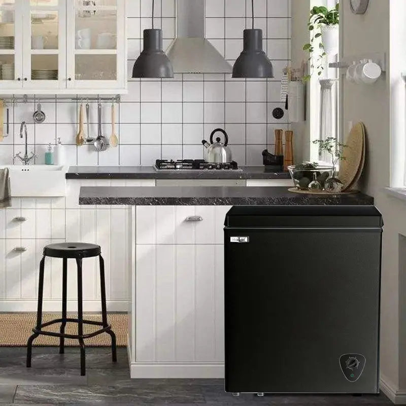 Wanai 3.5 Cu Ft Compact Chest Freezer â€?Energy Efficient, Removable Basket, Precise Temperature Dial