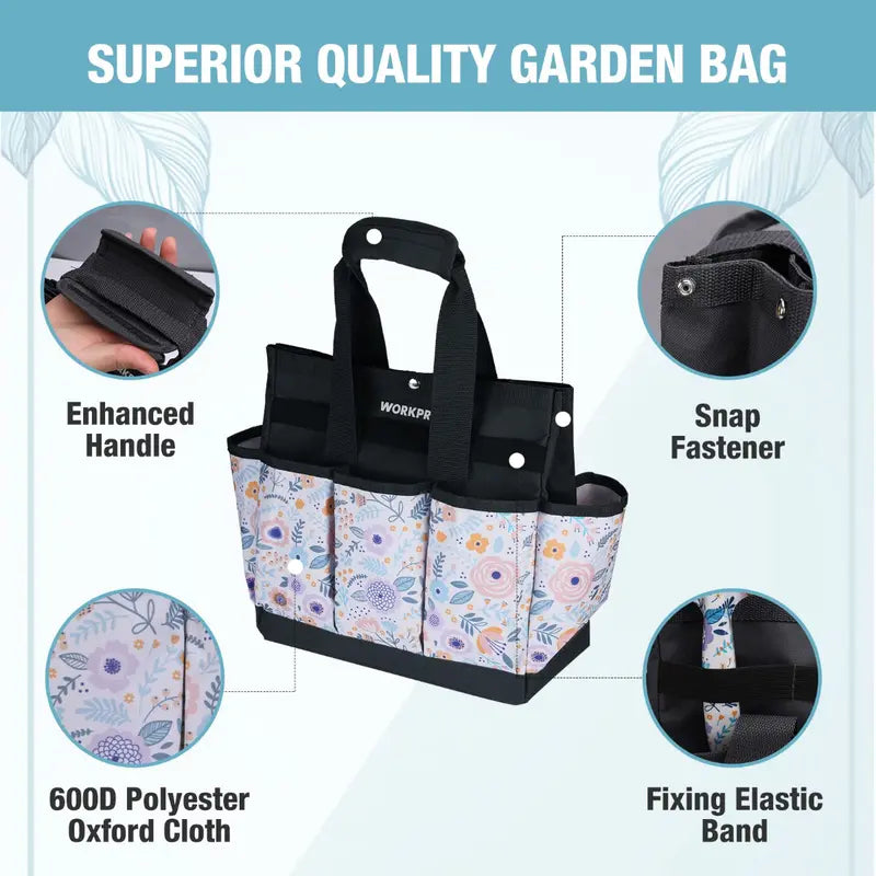 WORKPRO 12â€?× 12â€?× 6â€?Garden Tool Storage Bag â€?9-Compartment Organizer