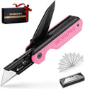 WORKPRO 2-in-1 Folding Utility Knife â€?Quick-Change Box Cutter with G10 Handle & 10 Blades