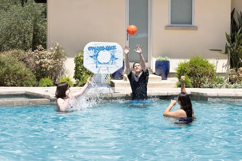 Splashback Poolside Basketball Game â€?Blue Freestanding Unit (34″W x 38″D x 45″H)