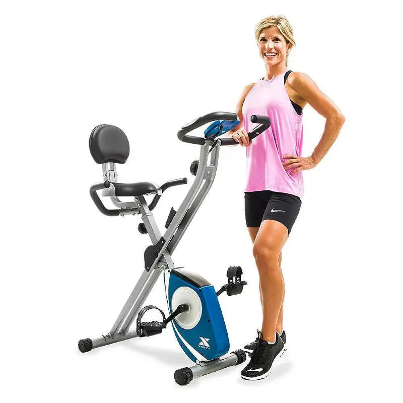XTERRA FB350 Folding Exercise Bike â€?Silver Frame, Magnetic Resistance & Space-Saving Home Fitness