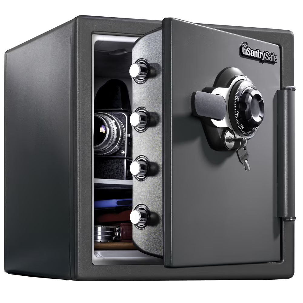 Sentrysafe SFW123DSB Fire - Resistant Safe and Water - Resistant Safe with Dial Combination, 1.23 Cu. Ft