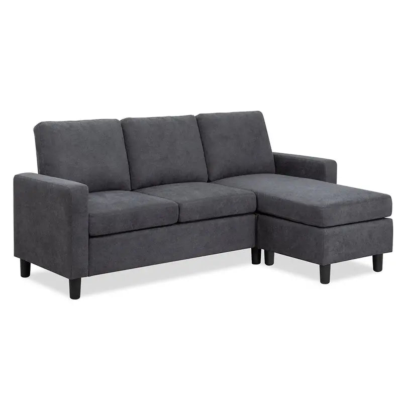 Walsunny Convertible Sectional Sofa Couch, L-Shaped Couch with Modern Linen Fabric