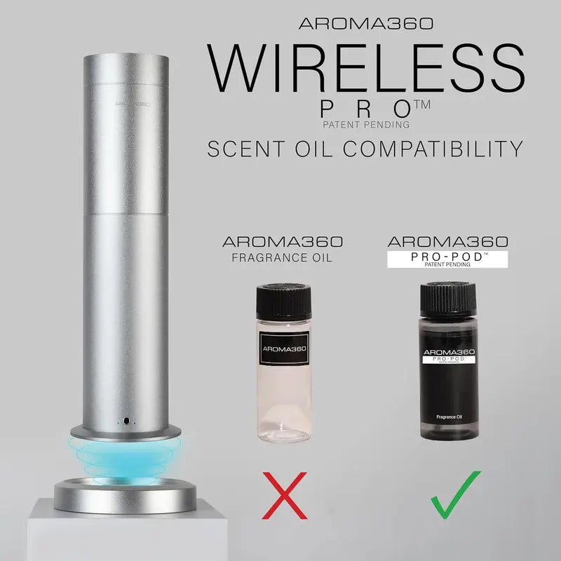 Wireless Pro Portable Essential Oil Diffuser, Midnight Black â€?Cordless, Covers 600 sq ft, Remote Controlled â€?Ideal for Home & Office Aromatherapy