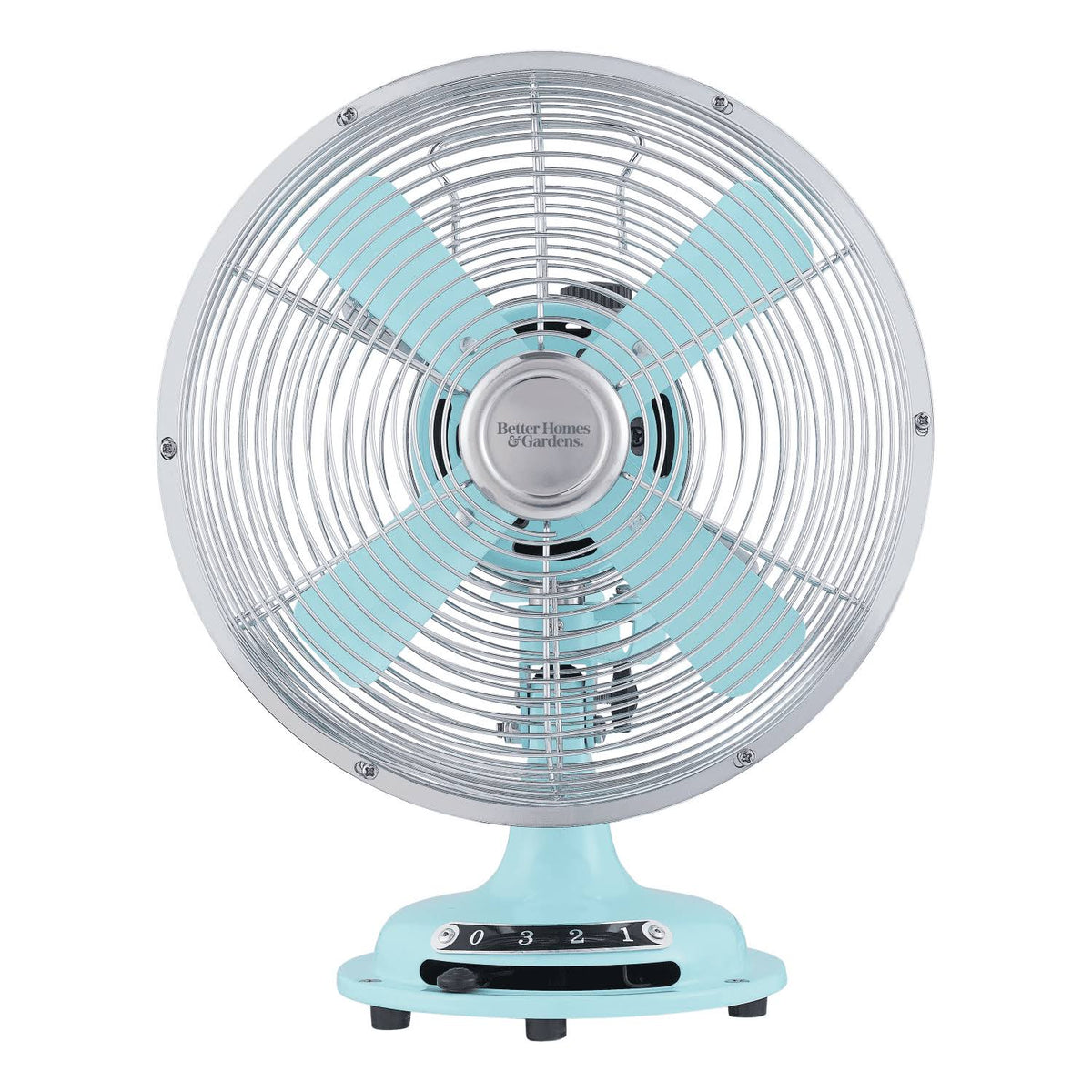 Better Homes & Gardens 8" Retro 3-Speed Metal Table Fan, Mint