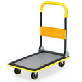 Yellow Folding Platform Dolly â€?330-LB Capacity Flatbed Hand Truck