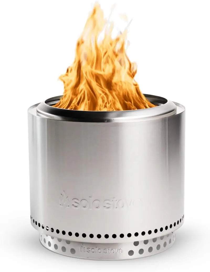 Solo Stove Bonfire 2.0 Smokeless Fire Pit â€?19.5â€?Stainless Steel Portable Outdoor Fireplace with Stand & Ash Pan, Perfect for 4â€? People