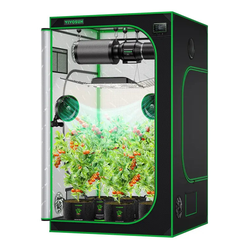 VIVOSUN S448 4×4 Grow Tent, 48″x48″x80â€? Lightproof Mylar, Durable Metal Frame, Easy Setup