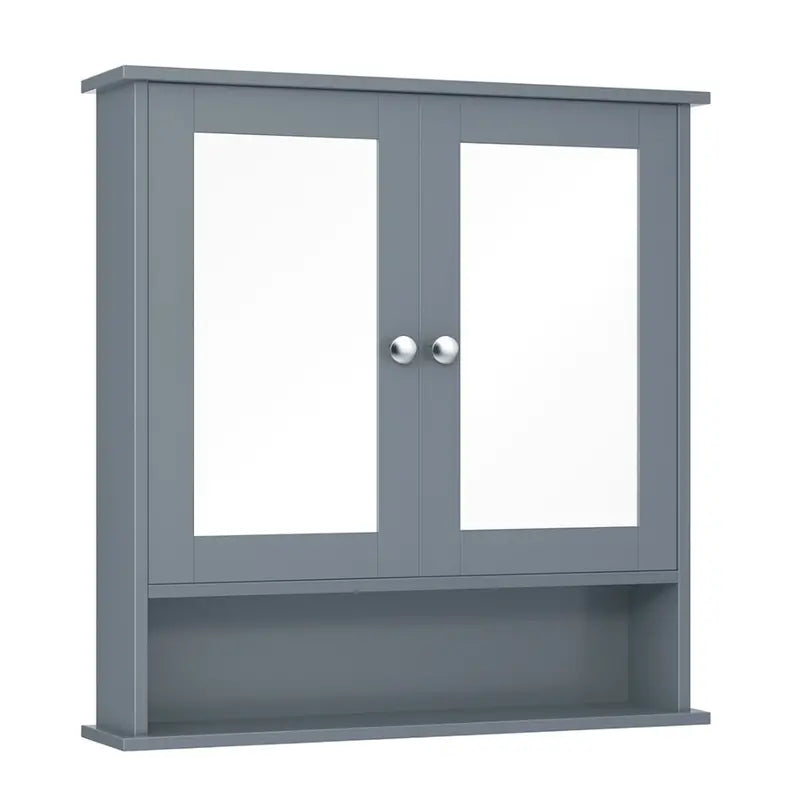 Wall-Mounted Bathroom Vanity Cabinet â€?Dual Mirrors, Three-Tier Organized Storage
