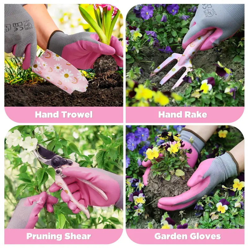 WORKPRO 4-Piece Aluminum Garden Tool Kit â€?Lightweight & Rust-Resistant Design