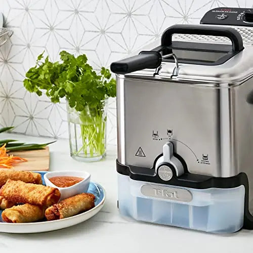 T-fal Ultimate Steel Deep Fryer â€?3.5L Capacity with Basket, Precise Temperature Control & Oil-Level Indicator