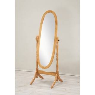 Copper Grove Monks Hood Traditional Queen Wooden Floor Cheval Mirror - Black