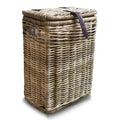 Vintage-Style Kitchen Trash Can â€?Metal-Lined Waste Basket in Antique Walnut Brown Finish