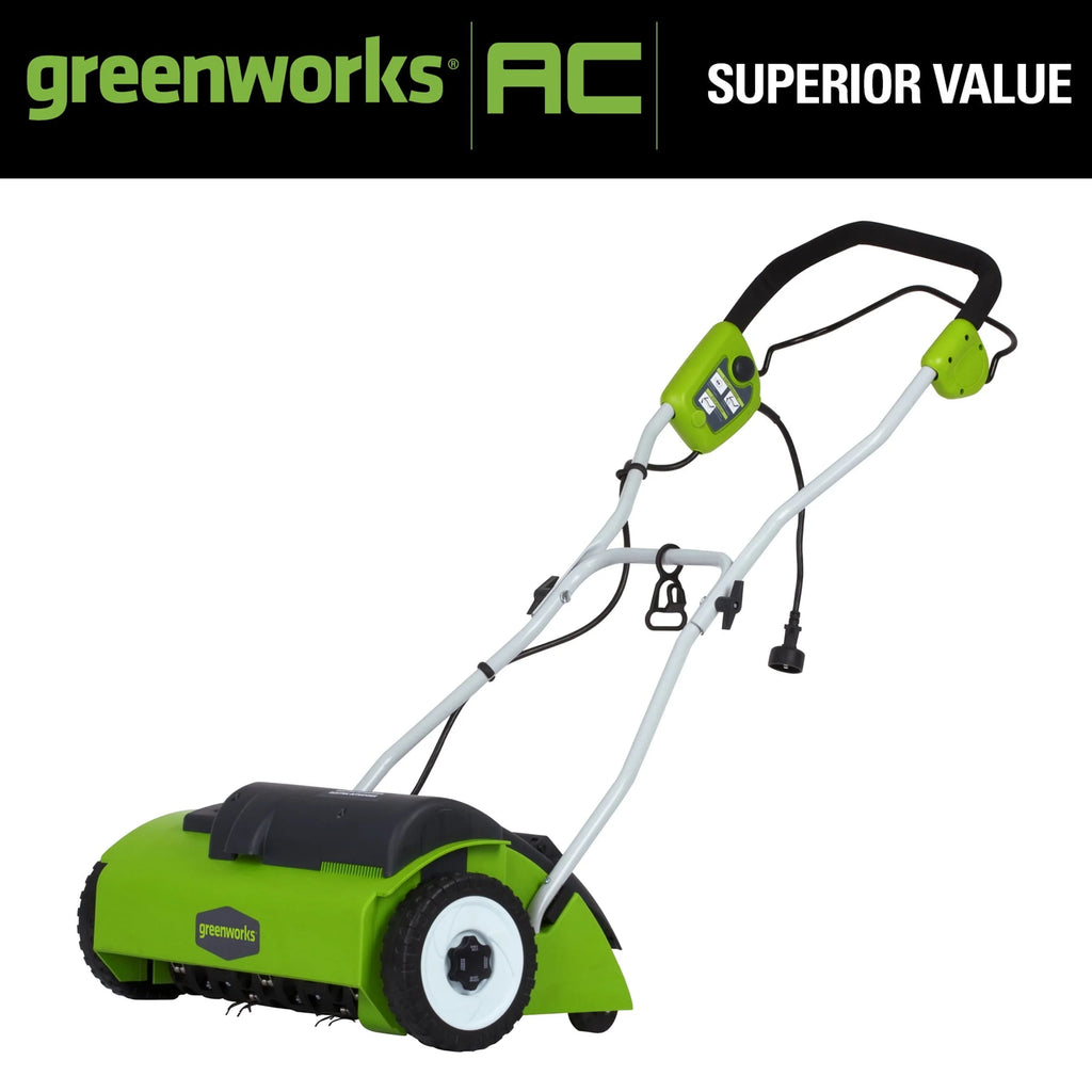 Greenworks 10 Amp 14 - Inch Corded Electric Dethatcher, 27022